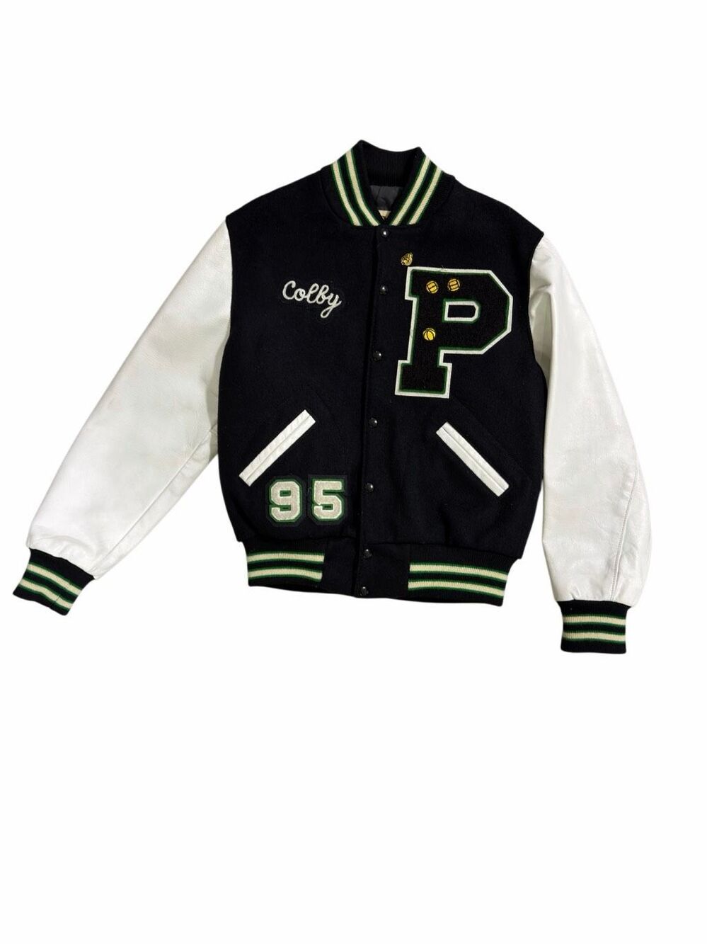 Dehen 1920 Jacket Made in USA Wool/Leather Size M Medium Varsity Letterman Parkr